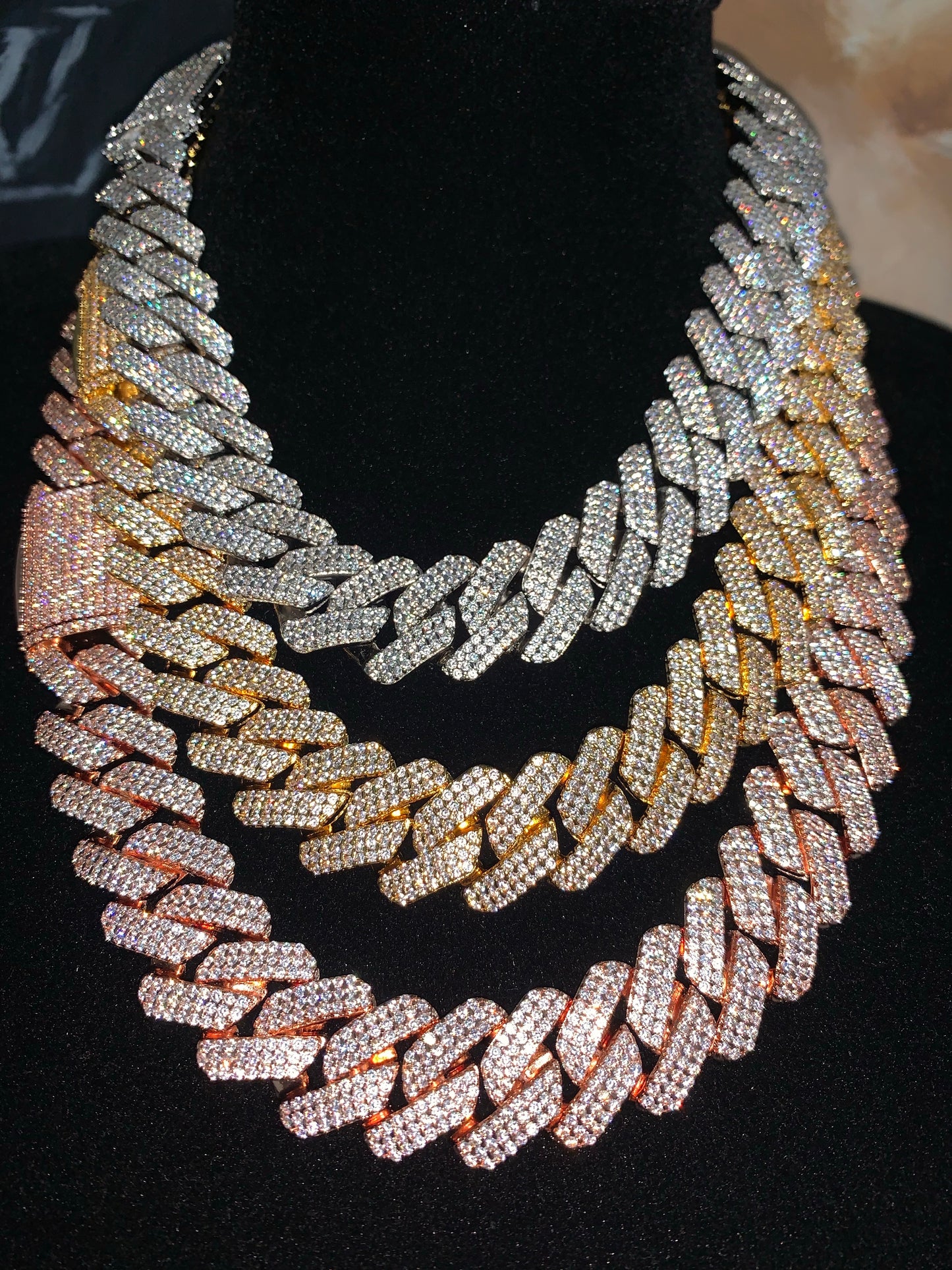 Boss Cuban chain silver plated mens necklace