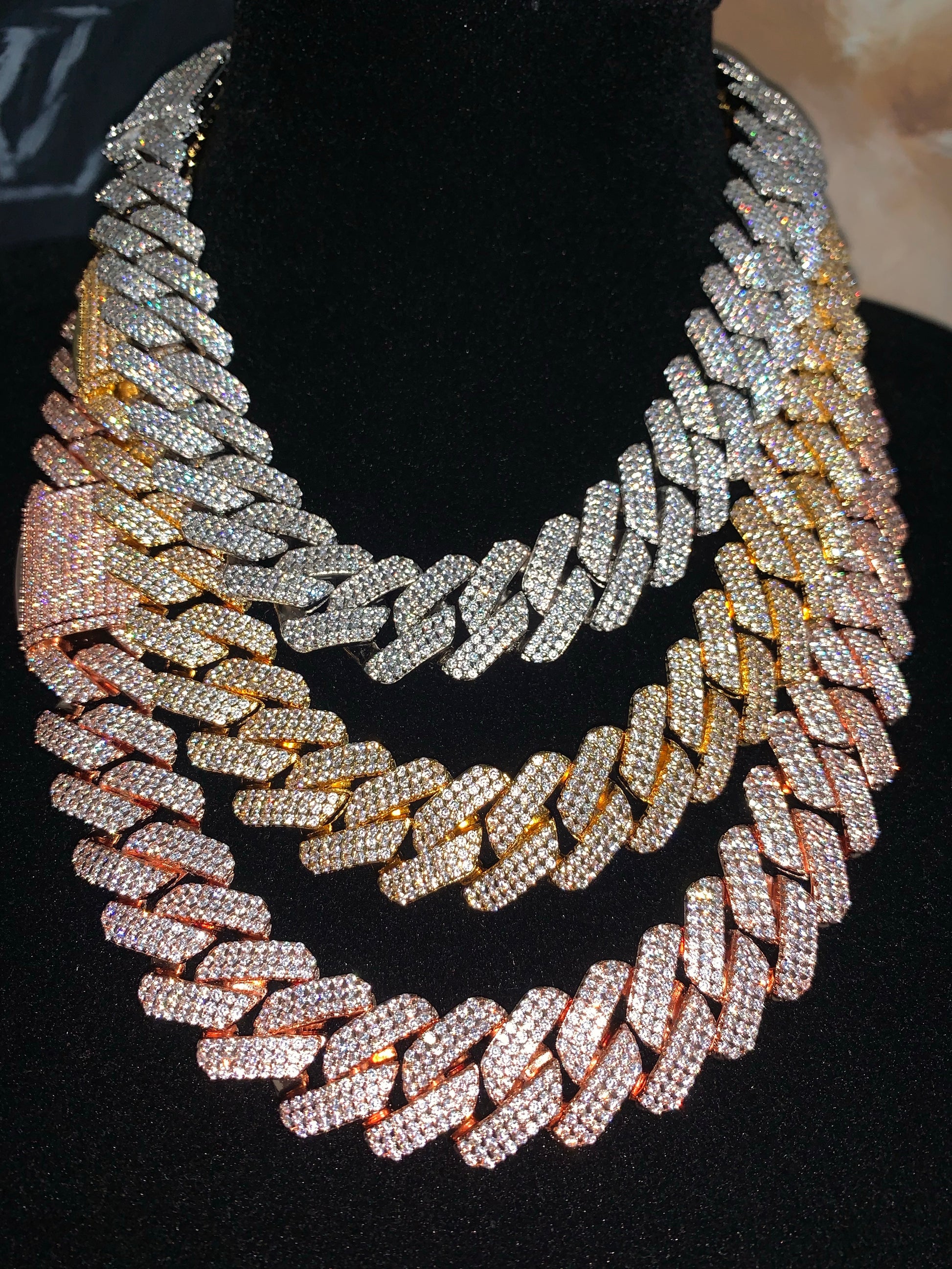 Boss Cuban chain silver plated mens necklace